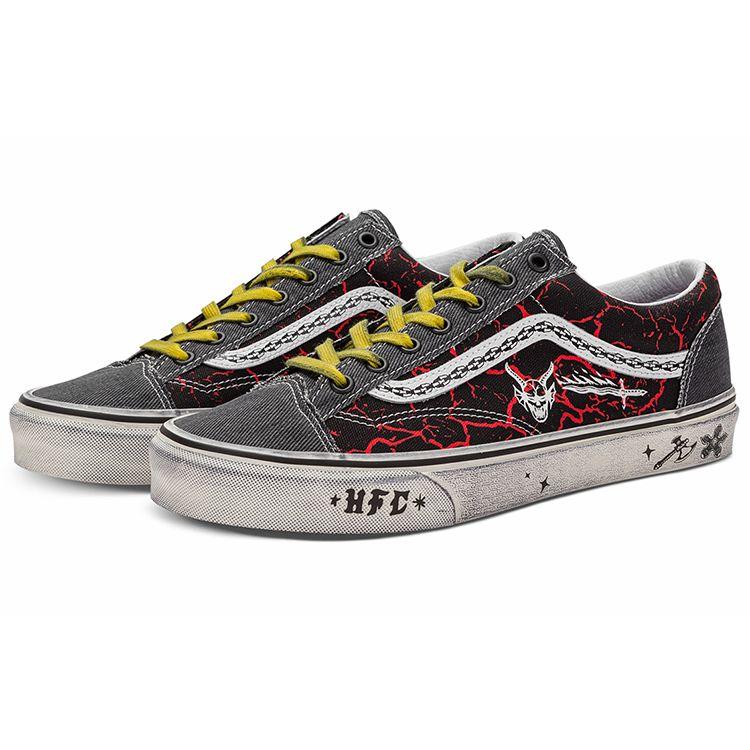 Кроссовки унисекс Stranger Things x Vans Style 36 Hellfire Club Черный Красный VN0A3DZ3Y09