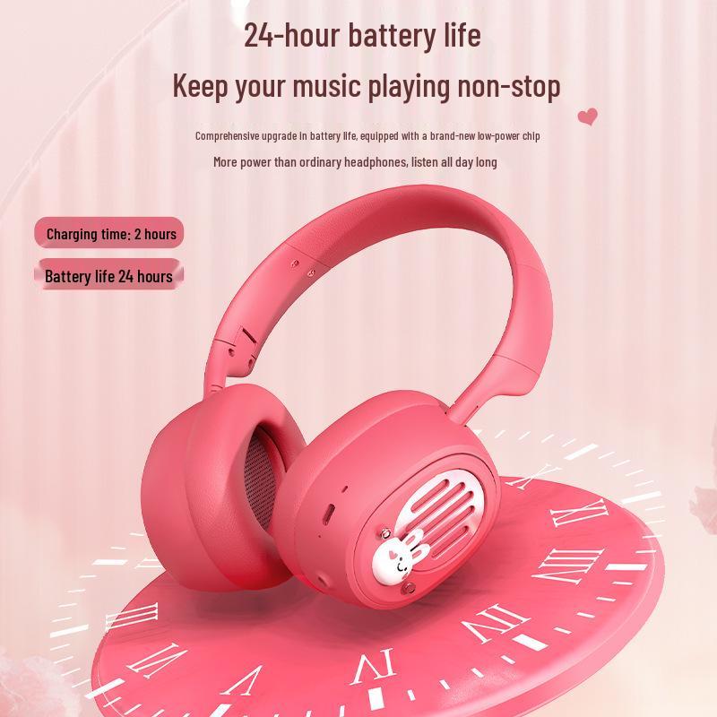 KE-24 Милый Кролик Облако Bluetooth 5.3 Наушники: Высокое качество звука, беспроводные и удобные.