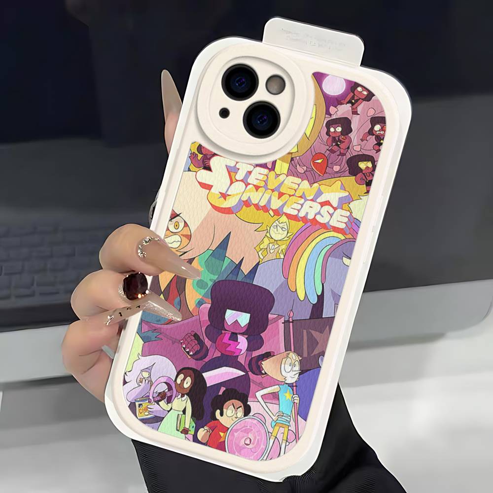 S-Steven Cartoon Funny U-Universe Phone Case Hard Leather For iPhone 16 15 14 13 12 Mini 11 14 Pro Max Xs X Xr 7 8 Plus