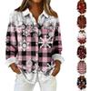 Women's Shirt Blouse Print Button Long Sleeve Casual Basic Shirt Collar Regular Top