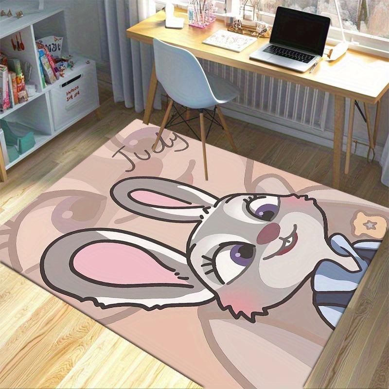 1pc, Judy Hopps Home Decor Rug - Cute Cartoon Rabbit Design for Room, Office Carpet, Chair Cover, Outdoor Mat, Birthday Gift IdeaP191