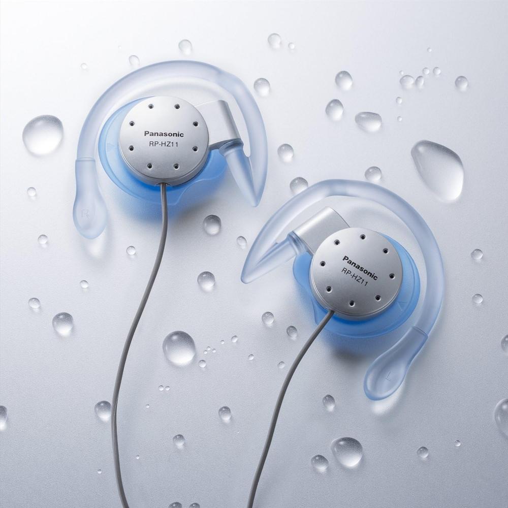 Panasonic Rp Hz11 Наушники с открытым ухом, накладные, крепление на ухе, брызгозащищенные, спортивные, серебристые