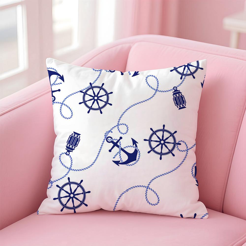 Animals Marine Theme Print Cushion Cover Pillow Case Soft Skin Friendly Fabric Concealed Zipper