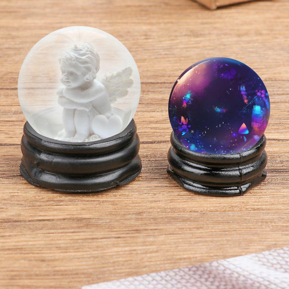 Plastic Holder Walnut Ostrich Egg Tray Sculpture Crafts Pedestal Stand Crystal Ball Display Base