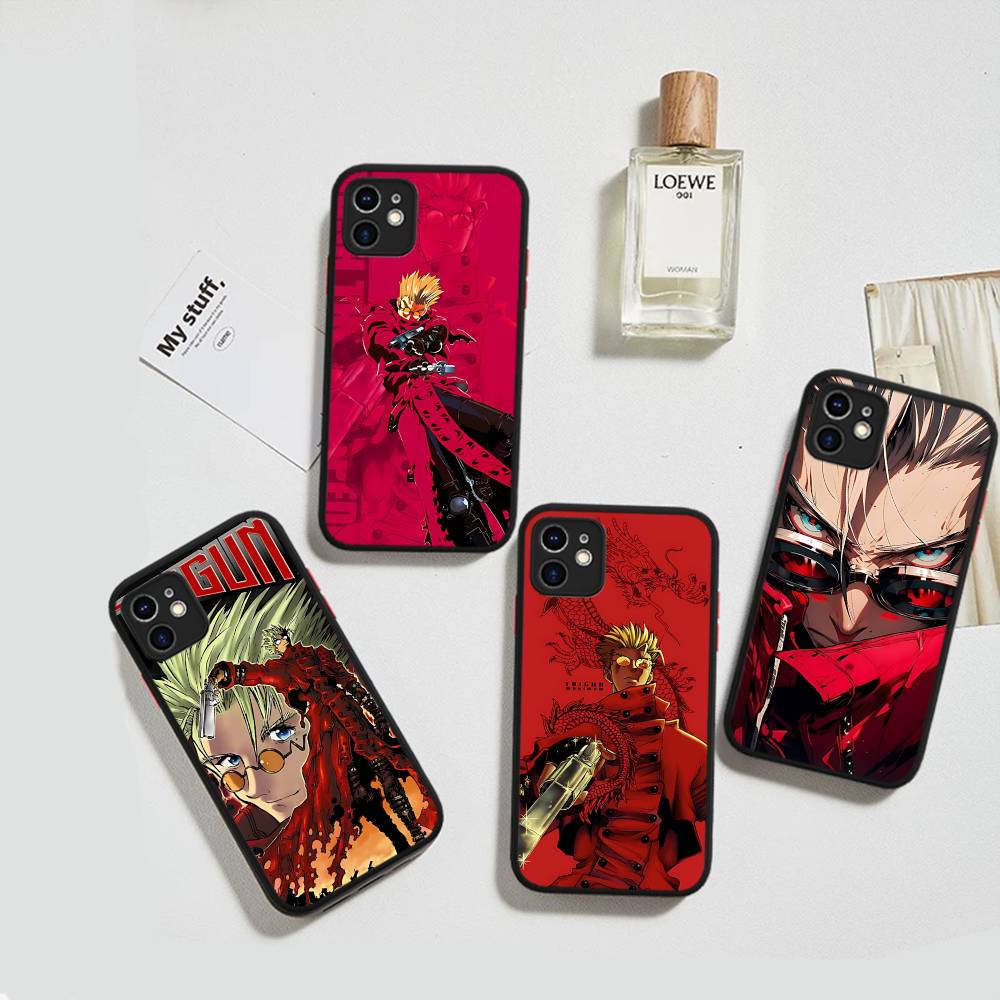 Classic Anime T-TrigunS Matte Translucent Phone Case For Iphone 16 ProMax 15 14 13 12 11 X XS PRO Plus