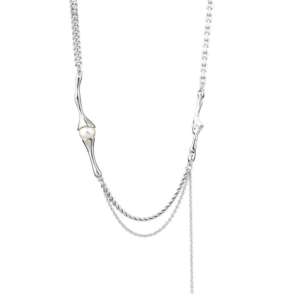 Elegant Pearl Tassel Necklace Featuring Stylish Gold And Silver Options For Fall