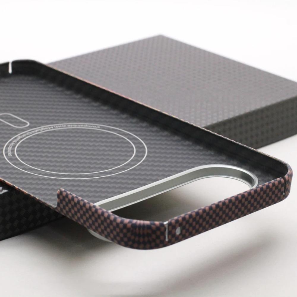 Матовый чехол с текстурой под углеродное волокно для Google Pixel 10 Pro XL Ультратонкий чехол из арамидного волокна с магнитной беспроводной зарядкой