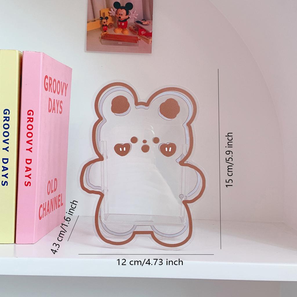 Кавайный держатель для карандашей, прозрачный акриловый декоративный держатель для ручек, милые настольные принадлежности для хранения, ящик для ручек, школьные канцелярские принадлежности