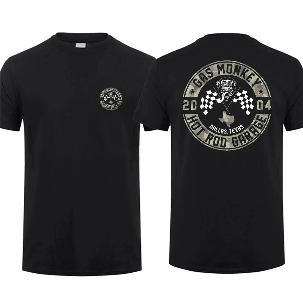 2026 Summer BestSelling Gas Monkey Garage Retro Casual ShortSleeved TShirt for Unisex LooseFitting and Breathable Shirt