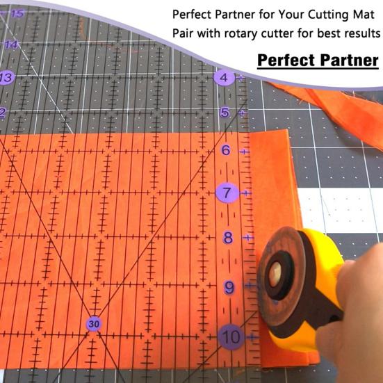Линейка для пэчворка Акриловая линейка для шитья Прозрачный шаблон для пэчворка Режущая линейка для квадратов пэчворка Лоскутное шитье Для начинающих Швейные поделки