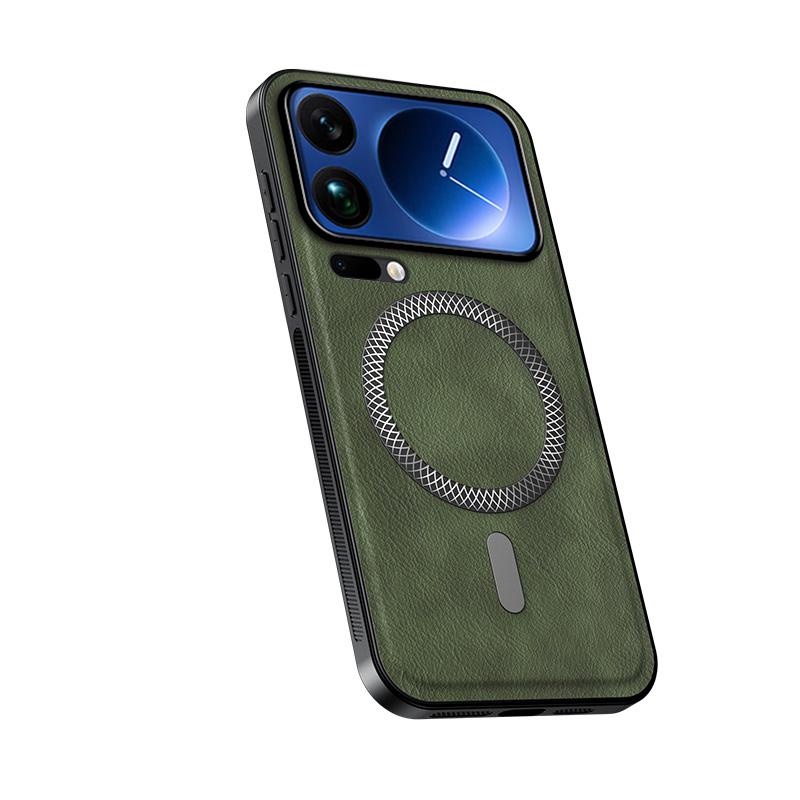 Для Xiaomi Mi 17 Pro Max Чехол Роскошный Магнитный Защитный Чехол-накладка из ПУ кожи MagSafe для Xiaomi Mi 17Pro Чехол для телефона