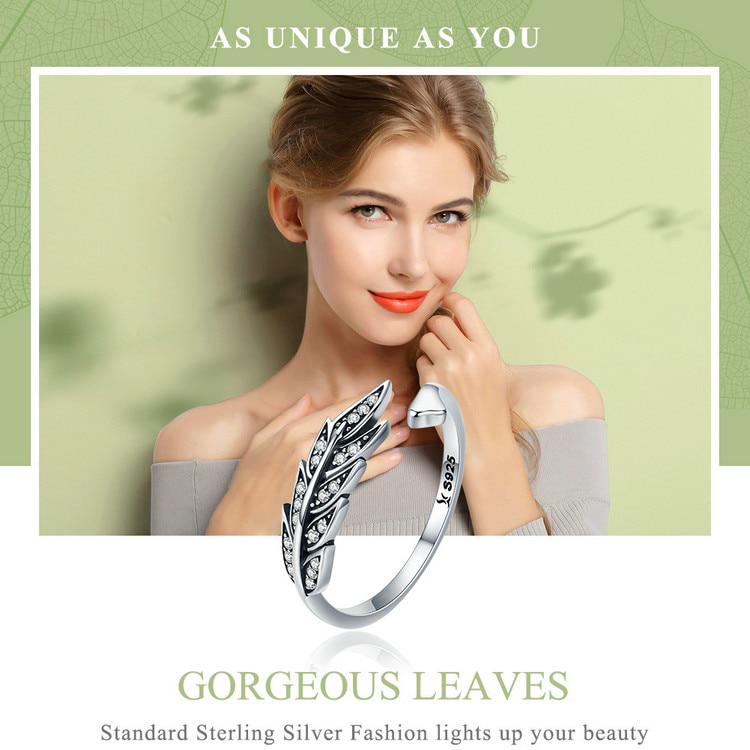 Регулируемое кольцо из стерлингового серебра от BAMOER