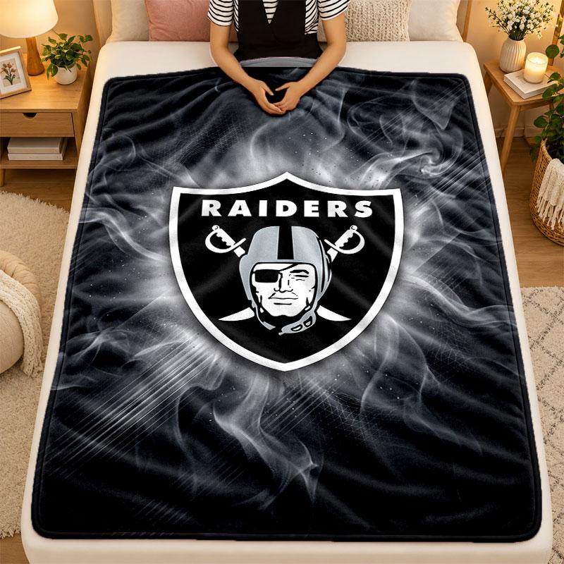Фланелевое одеяло Las Vegas Raiders Теплое Мягкое Плед для Дивана Кровати Гостиной