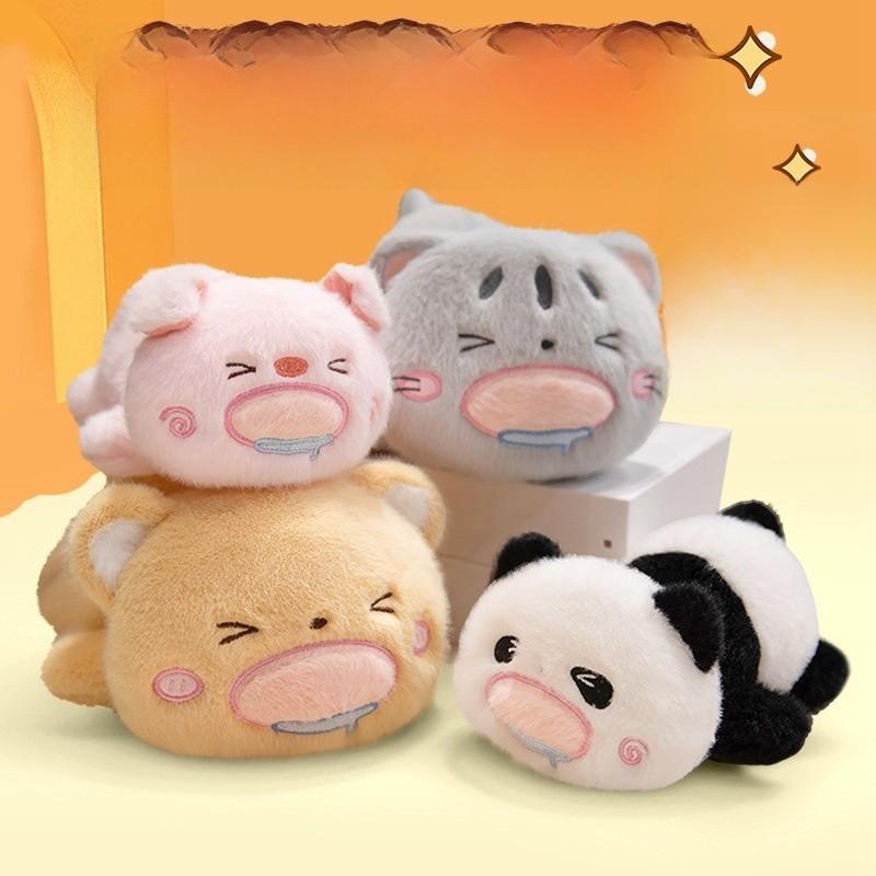 Pig Cat Panda Plushie Toy Cute Cotton Filling Kids Playtime Decoration Bedroom