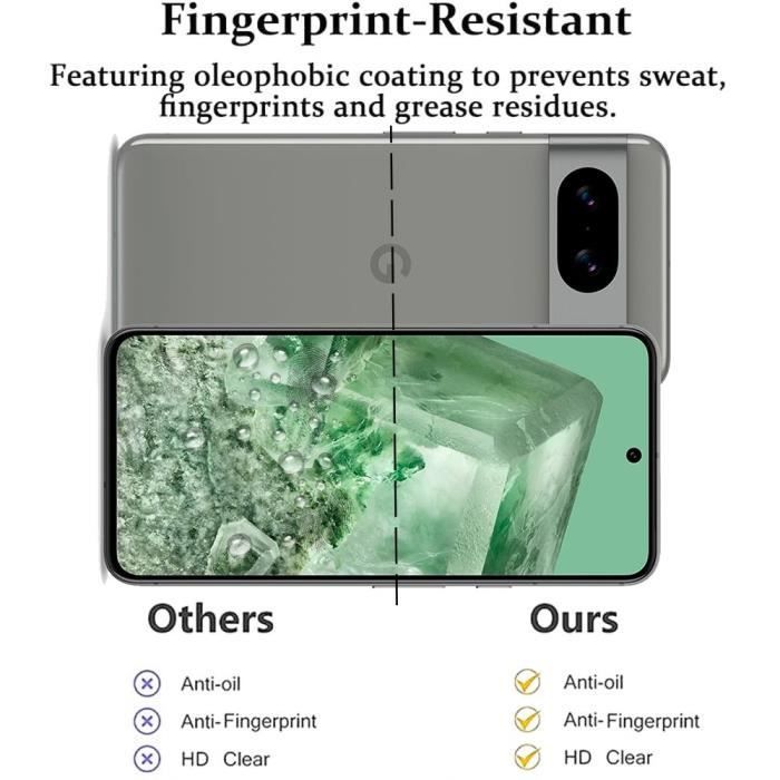 Protecteur d'écran - Google - Pixel 8 - Verre Trempé - Lot de 2 - Antichoc 9H