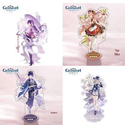 Акриловые стенди аниме 10 см: Фигурки Яэ Мико, Райдэн Сёгун, Скарамуччи