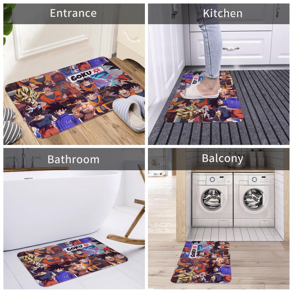 Goku Anime Dragon Ball Doormat Mat Anti-Slip Kitchen Bathroom Toilet Rug Carpet 40*60cm