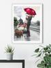 Haft diamentowy zakochana para dworzec 45x55 cm k