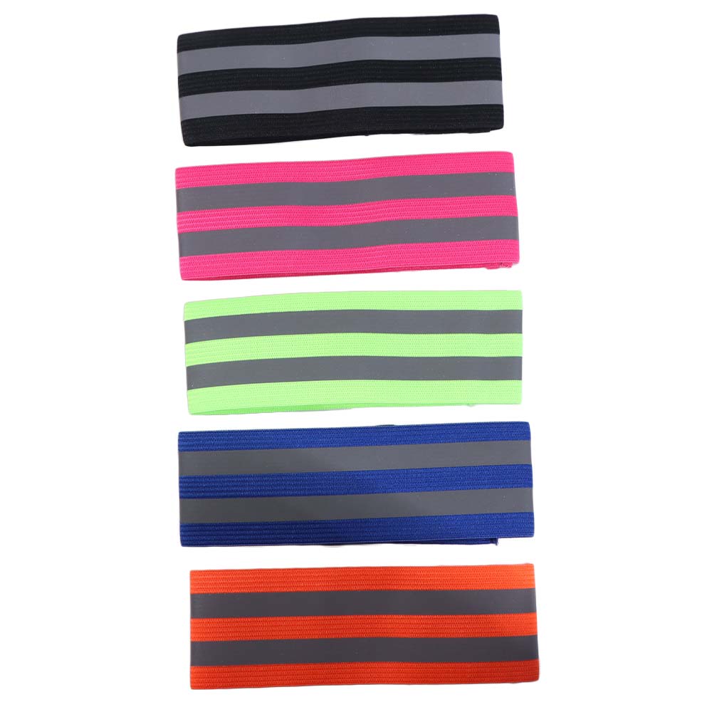 8PCS Safety Warning Reflective Bands Adjustable Reflector Tape Convenient Elastic Armband Cycling