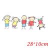 Vinyl Boy Girl Funny Children Car Sticker Cute Kids Window Decal Family