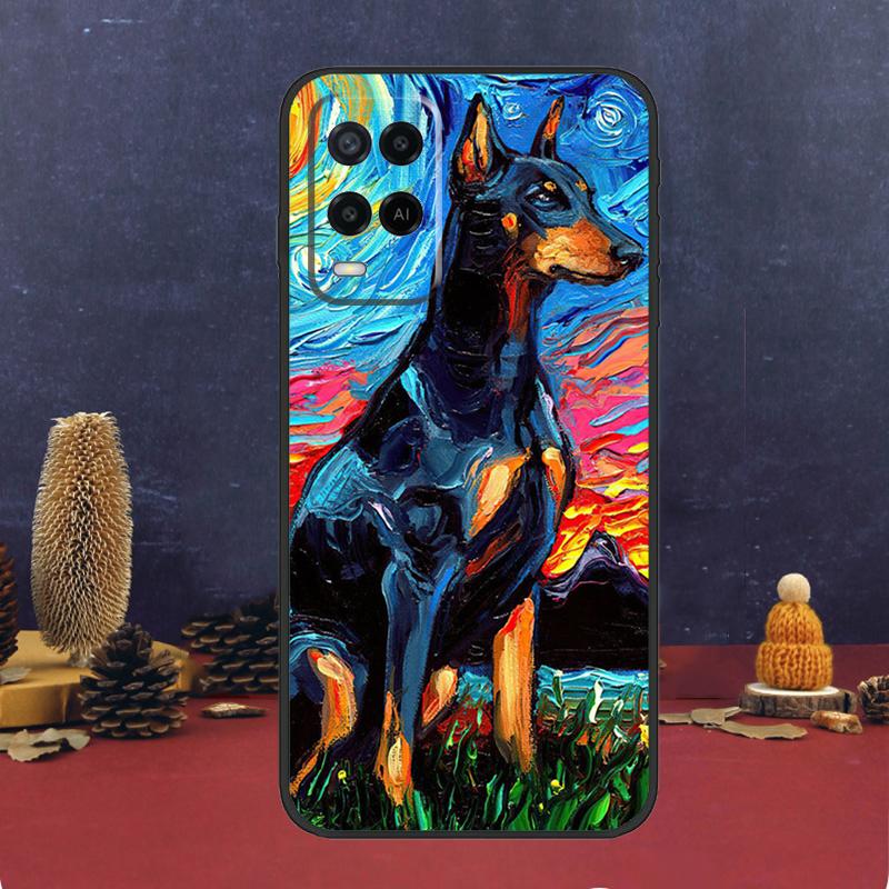 Dachshund Doberman Dog Case For OPPO A54 A74 A94 A98 A78 A79 A16 A76 A96 A5 A9 A17 A77 A15 A52 A72 A53 A57S Cover