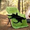 Black Cat Lying On Grass Outdoor Customize Your Name Blanket Soft Cozy Lightweight Allseason Multiuse Blanket For Travel Camping Picnic Sofa Office