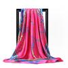 Women Fashion Square Vintage Print Satin Neckerchief Sun-Proof Scarf Scarves Shawl High Quality 1PC 90*90cm