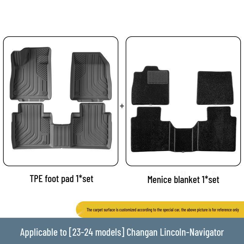 Экологичные напольные коврики и накладки на спинки сидений из ТПЭ для Changan Lincoln Navigator 23-24