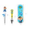 Edison Easy Stainless Steel Spoon Case Set for Right Hand, Police Pororo, Single Item, 1 Set