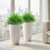 Artificial Boston Fern Bushes UV Resistant Artificial Plants With Stems Set Of 2 60 Cm For Garden Porch