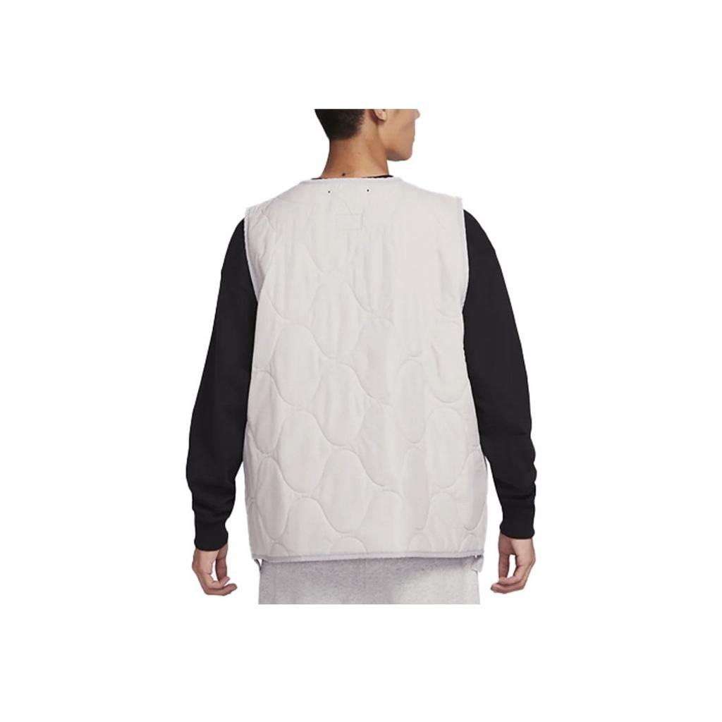 Nike Твердые теплые военные хлопковые жилеты мужские топы серо-белые DX0891-012