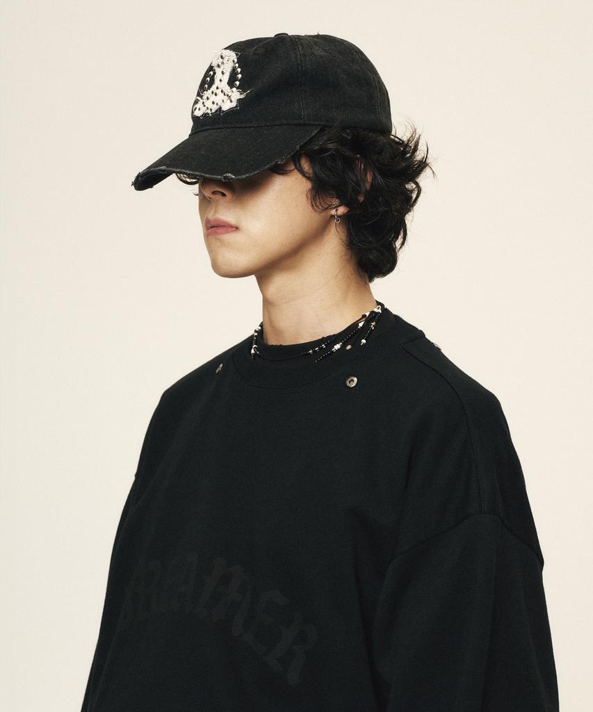 Кепка Kodeu Peaceful Stud Patch Cap_Bk Деним