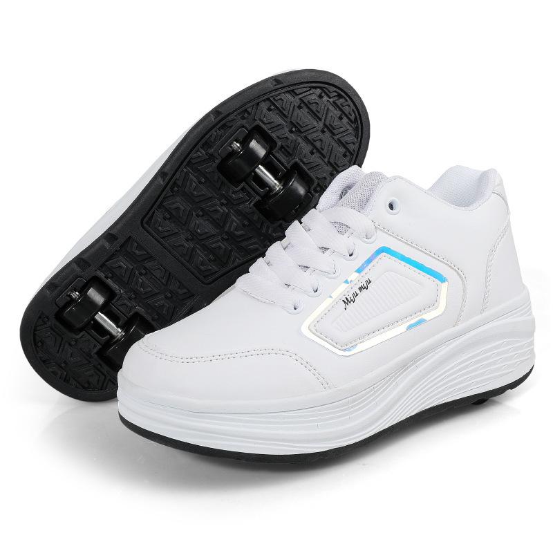 Четырехколесные деформированные беговые туфли детские автоматические роликовые коньки для мальчиков и девочек невидимые роликовые коньки для взрослых обувь на колесиках