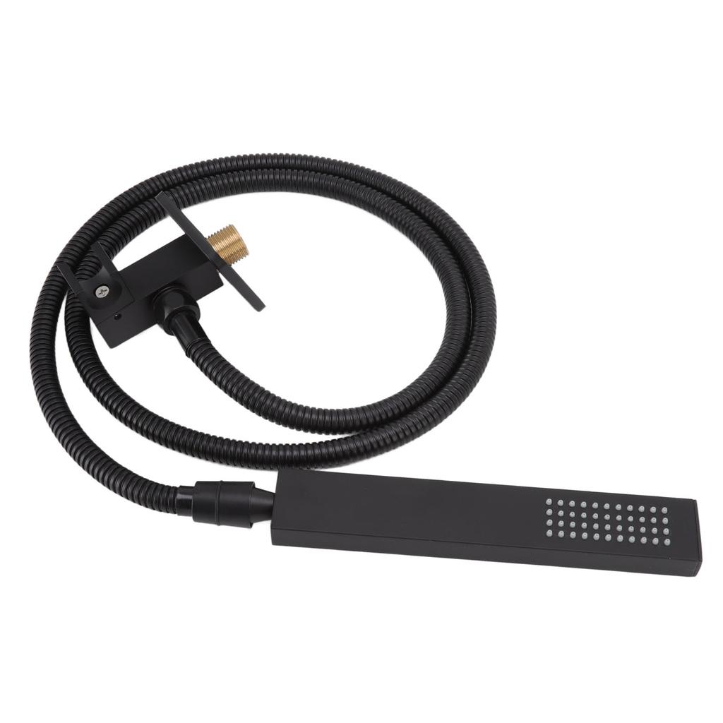 Wall Mounted Shower Set Black High Pressure Shower Head with G1/2 Caliber for Bathroom