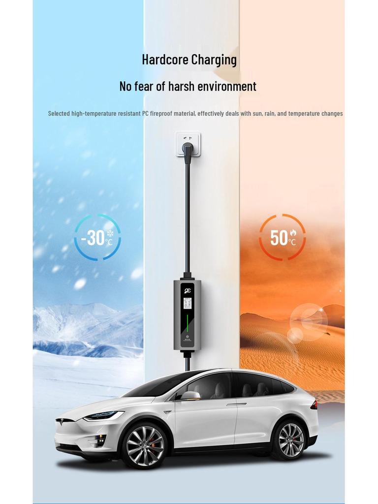 16A Type 2 Home Charger for New Energy Vehicles, 3.5kW Portable European Standard