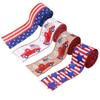 3m*6.3cm American Star Flag Independence Day Ribbon Decorative Gift Box Wrapping Webbing Streamer