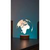 World Map Figured Decorative Gift Led Table Lamp | 7 Light Colors | Wooden Base
