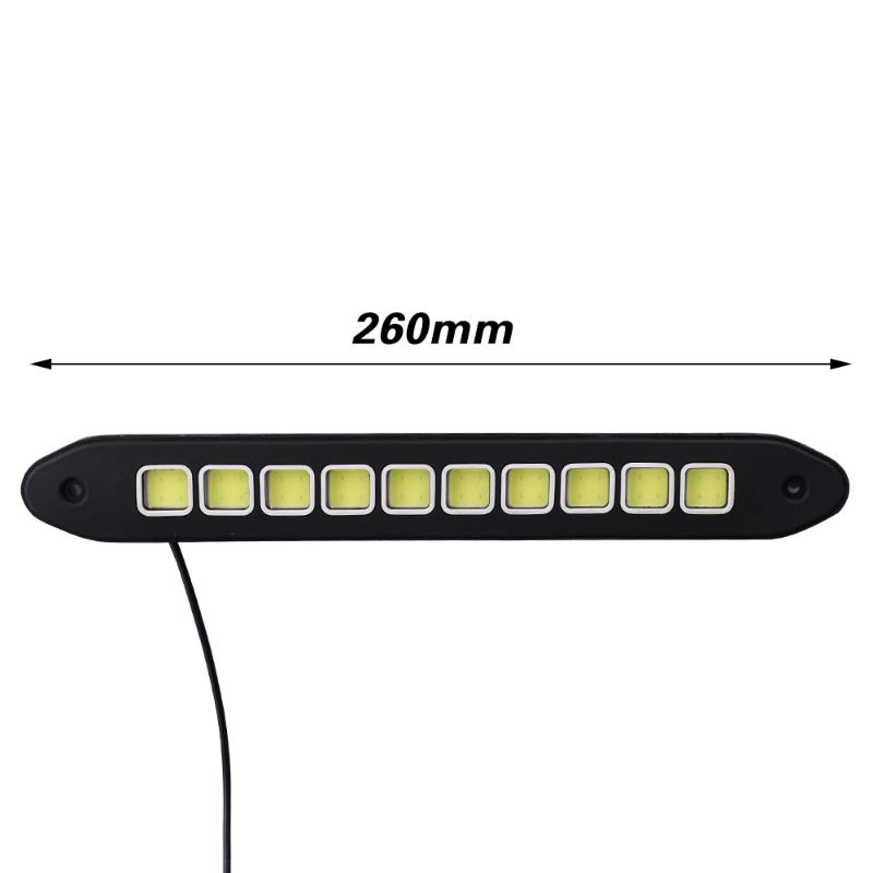 2 шт. автомобильные дневные ходовые огни COB, универсальные авто белые лампы, водонепроницаемые противотуманные фары, гибкие DLR, вспомогательные аксессуары для фар
