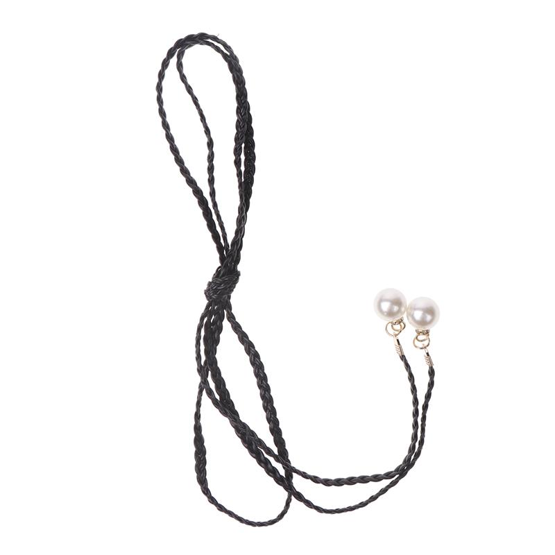 Ретро PU плетеный жемчужный пояс-цепочка на талию универсальный женский кожаный веревочный пояс на талию джинсы платья одежда аксессуары
