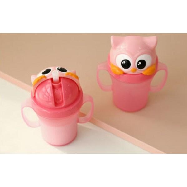 Непроливаемая соломенная чашка Edison Friends 3, цвет совы, 1 шт, 200мл