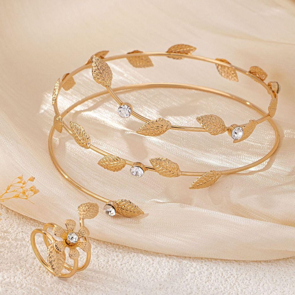 Multi Style Opening Arm Bracelet Gold Color Arm Bracelet Elegant Armband Women's Accessories