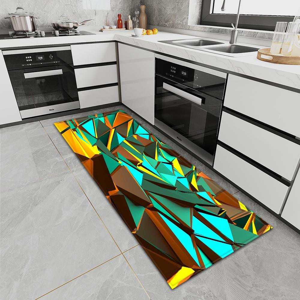 Коврик для входной двери, ковер для кухни, спальни, нескользящий напольный коврик для коридора, балкона, коврик с принтом, напольный коврик