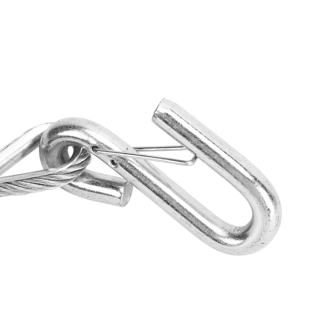 27.6"/70cm Trailer Safety Cable 3500lb Load Capacity S Hook Spring Safety Rope RV Safety Tow Cable