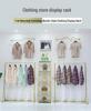 Mannequin Display Rack: Women's Clothing Store, Movable Gold Wrought Iron Hanging Rack