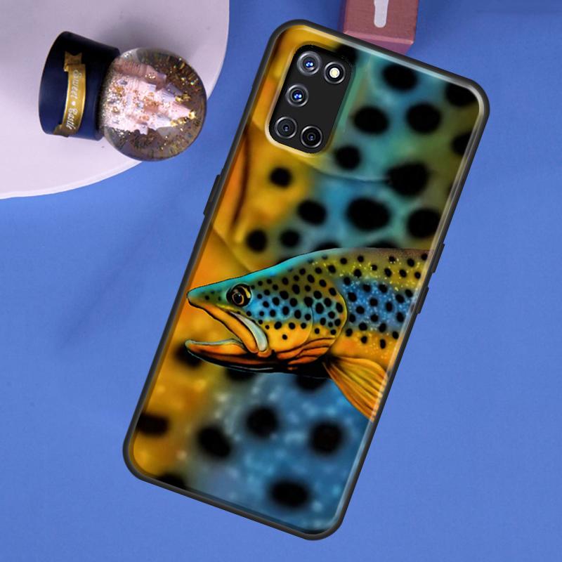 Brown Trout Fly Fishing Phone Case For Oppo A60 A40 A80 A16 A76 A96 A91 A15 A17 A74 A94 A54 A57S A18 A38 A58 A78 A98