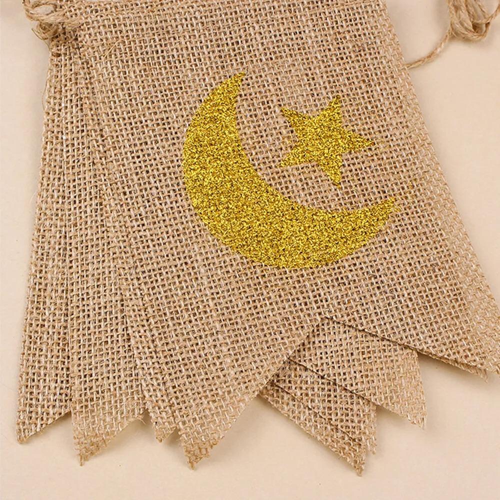 1 шт. Рамадан Карим Ид Мубарак Баннер Флажки Украшение Мусульманский Исламский Домашний Декор