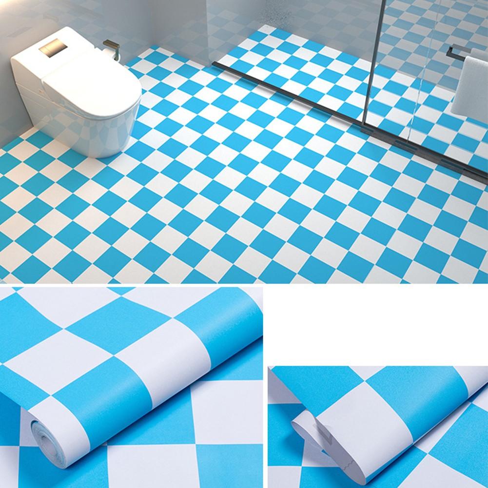 Напольные наклейки шириной 60 см, ПВХ, клетчатый дизайн, водонепроницаемые