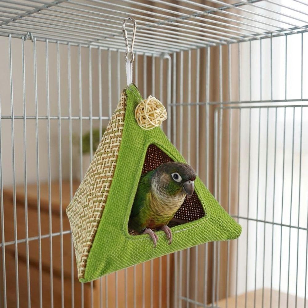 Cooling Mat Parrot Birdhouse Breathable Net Bird Hammock Summer Cooling Nest Hiding House