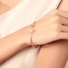 Hot-selling jewelry full diamond heart-shaped love bracelet, adjustable opening bracelet, double peach heart spot