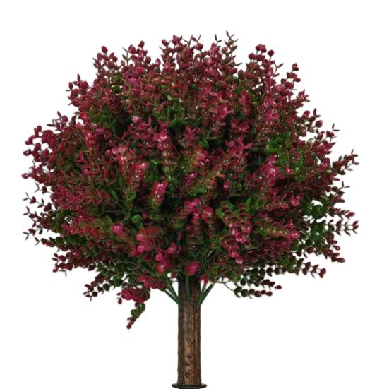 23-дюймовый искусственный шар для топиарной стрижки, искусственное розовое дерево самшита с шипом в земле, устойчивое к ультрафиолетовому излучению, искусственный кустарник для декора крыльца в саду